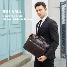 Men's Leather Laptop Briefcase #4