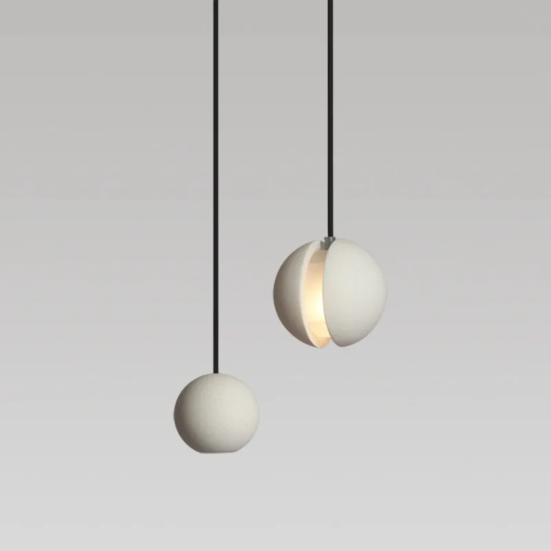 Nordic Industrial Style Star Moon Globe Pendant Light Creative Unique Decor Restaurant Bedroom Bar BnB Round Cement Pendant Ligh