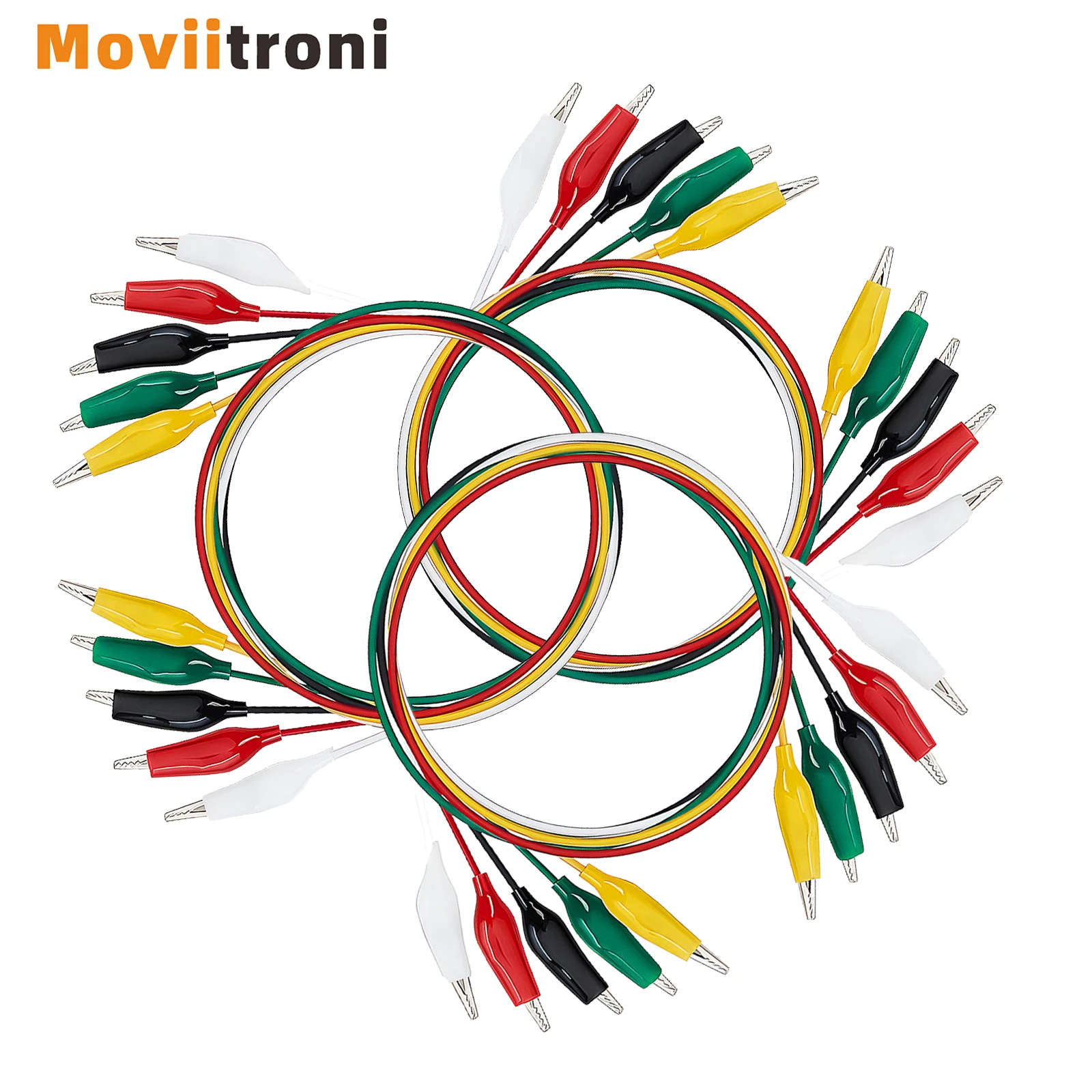 30pcs  Double-Ended Alligator Clips,Crocodile Clip Test Lead Set 50cm