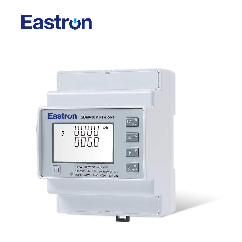 SDM630MCT-LoRa EU868 1A/5A CT connected LoRaWAN Wireles Mutli-Function Three Phase Din Rail Energy Meter MID