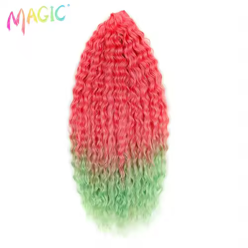 Magic Ariel Curl Hair Water Wave Twist Crochet Hair Synthetic Braid Hair Ombre Blonde 22 Inch Deep Wave Braiding Hair Extension - Image 32