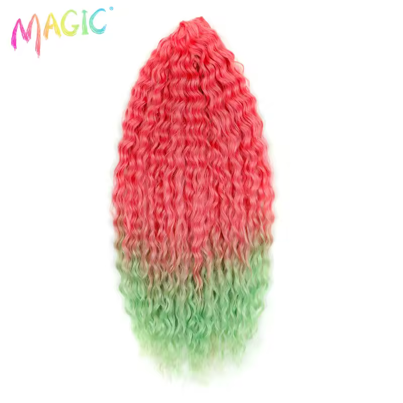 Magic Ariel Curl Hair Water Wave Twist Crochet Hair Synthetic Braid Hair Ombre Blonde 22 Inch Deep Wave Braiding Hair Extension - Image 32