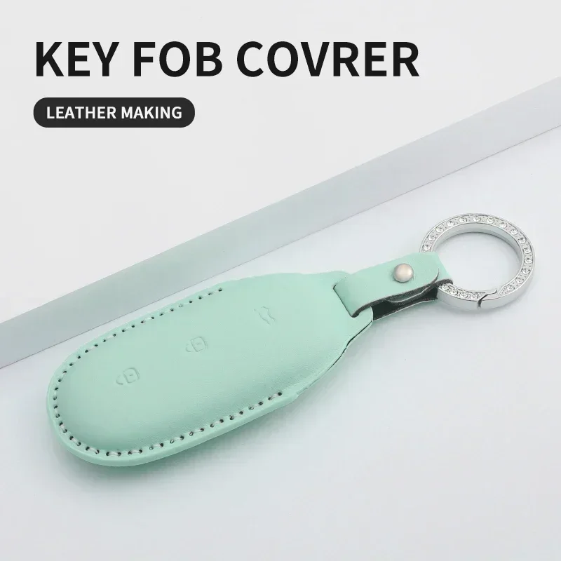 

For LEADING IDEAL Lixiang L7 L8 L9 ONE 2022 2023 Li Key Case Shell Car Key Case Cover Fob Leather Keychian Auto Accessories