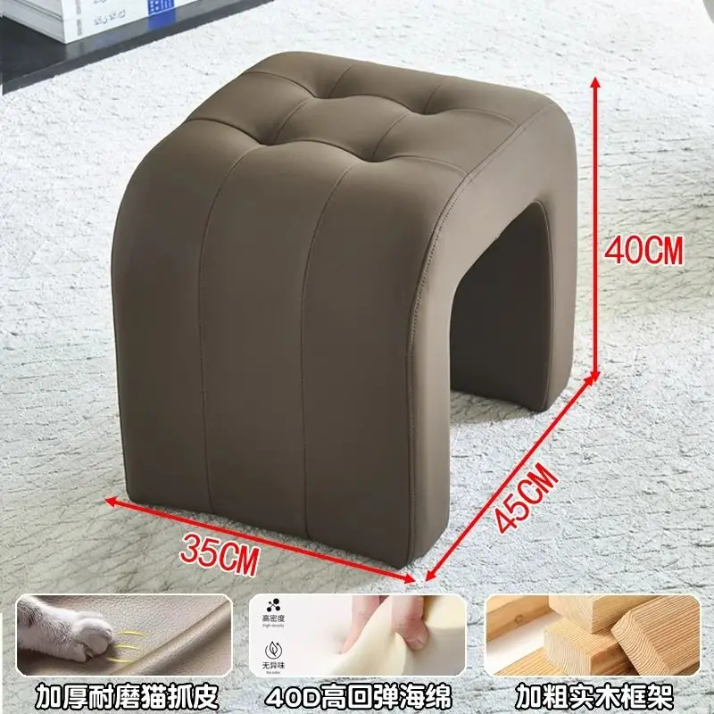 

Stools Nordic Makeup Ottomans Dressing Stool Living Room Bedroom Sofa Pedal Modern Light Luxury Simple Change Shoes Ottomans