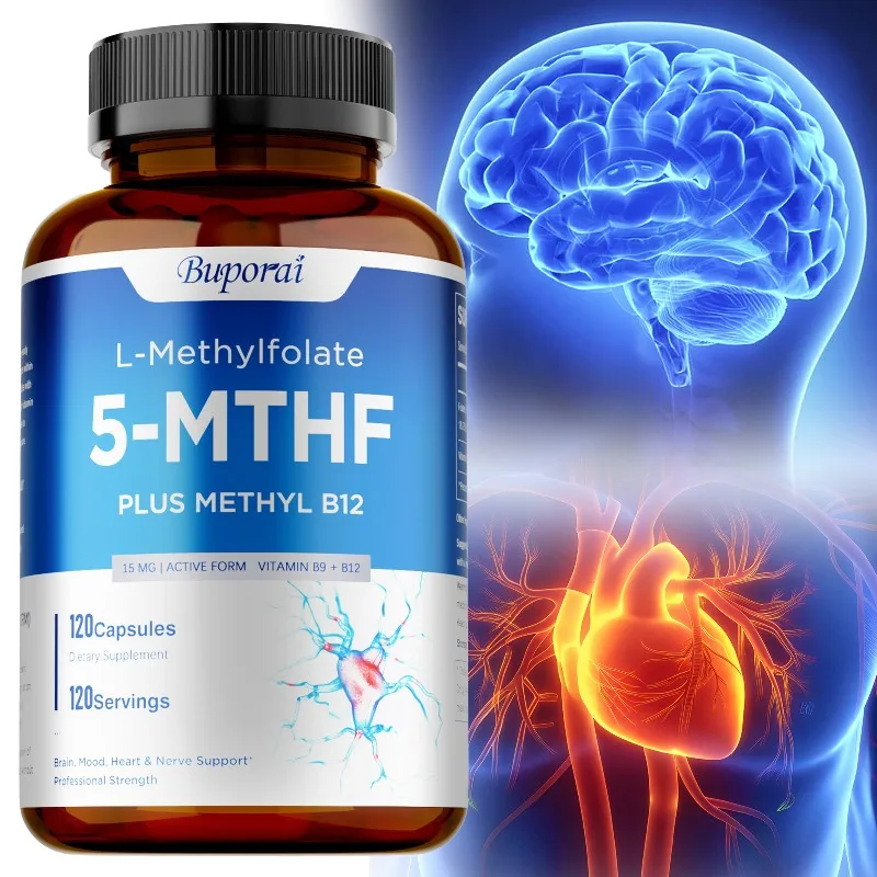 L-Methylfolate 15mg Capsules - Strength Active Methyl Folate, for Men & Women, Balanced Mood and Overall Health, Non GMO