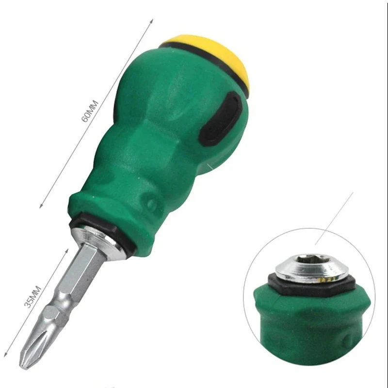 LAOA Mini Screwdriver S2 Alloy Steel Dual Purpose Screwdriver Phillips Straight Screwdriver Narrow Space PH2