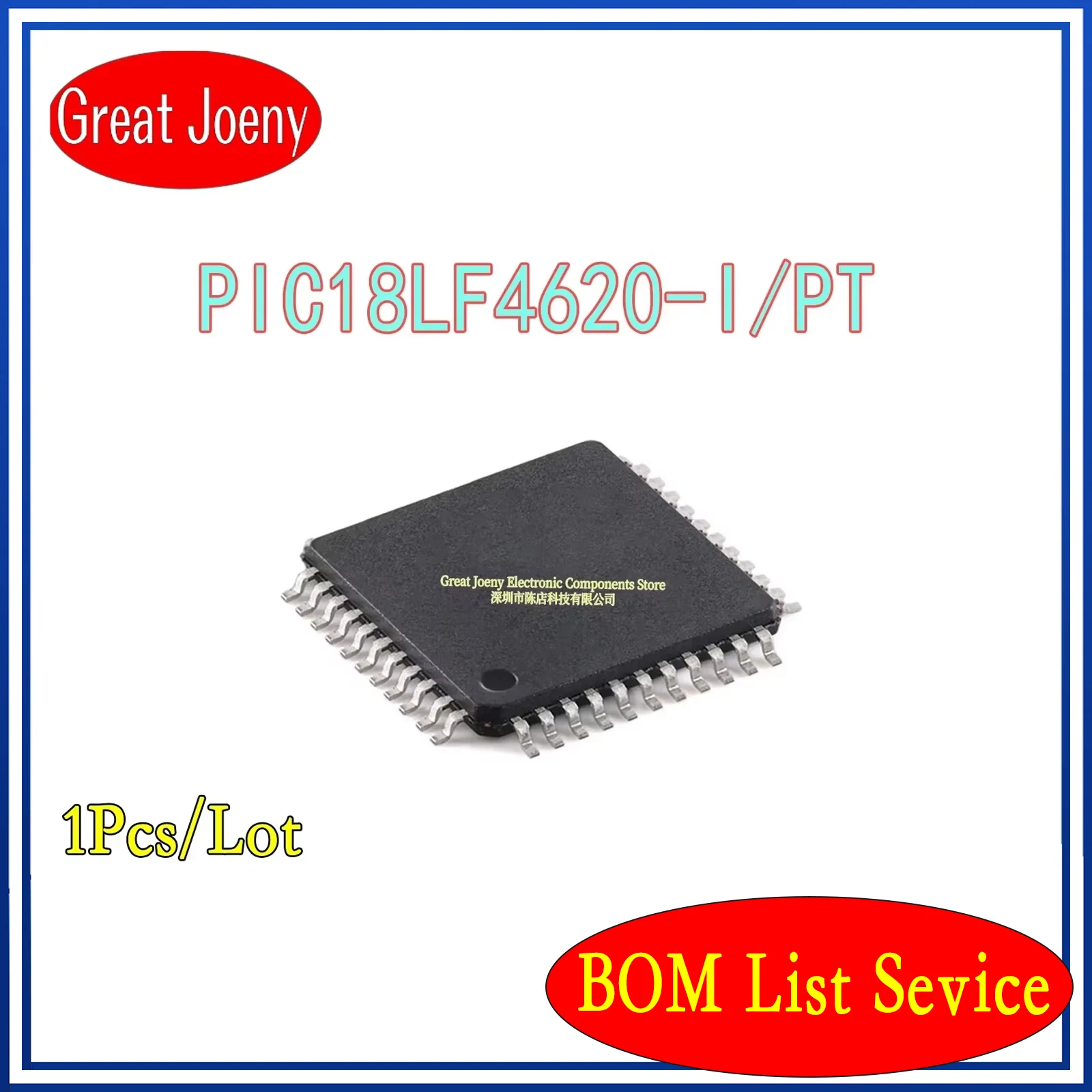 100% New Original PIC18LF4620 PIC18LF4620-I/PT IC MCU Chipset TQFP-44 Chipset Bulk Best Price Plastic Casing