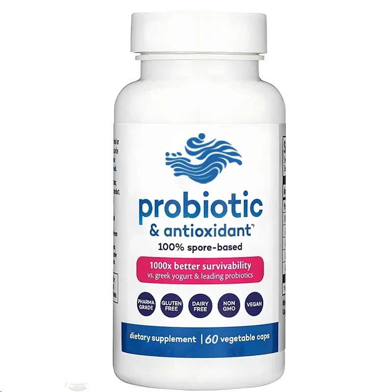 

Probiotics and Antioxidant Supplements -100% Based on Spore Digestion and Immune Support - Gluten Free, 60 Capsules