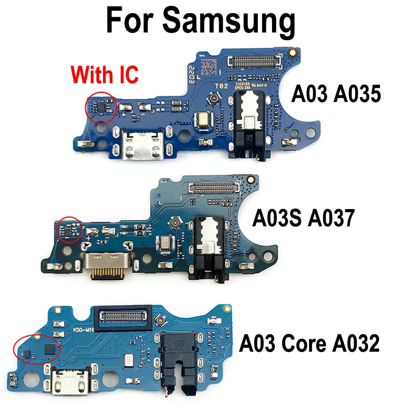 

USB Charging Port Board Flex Cable Connector For Samsung A03 A035F/ A03S A307F / A03 Core A032F Charge Board Microphone Flex