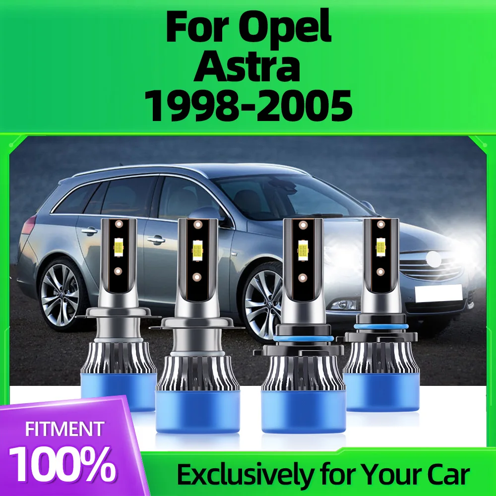 

2/4Pcs LED Car Headlight Bulbs 6000K Auto Lamp Lights Headlamp High Power For Opel Astra 1998 1999 2000 2001 2002 2003 2004 2005