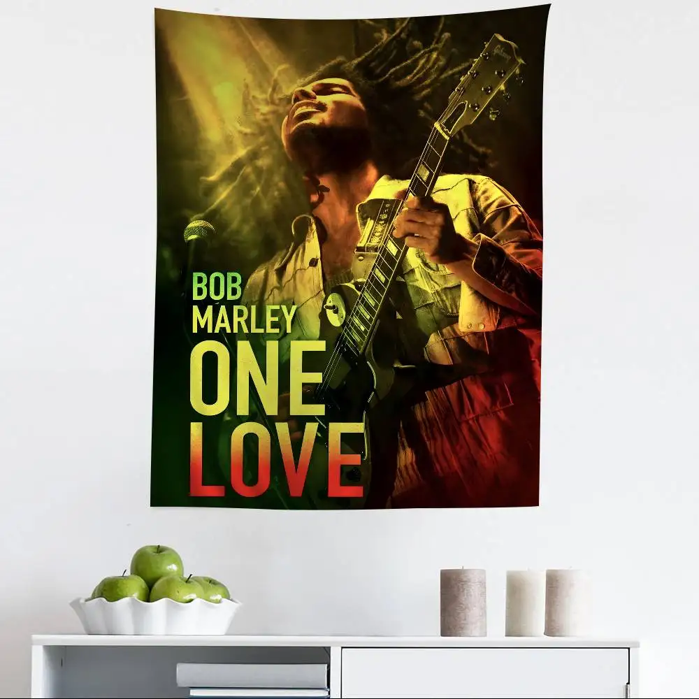 BOB MARLEY SINGER Anime Arazzo Hippie Fiore Tappeti da parete Dormitorio Decor Appeso a parete Decorazioni per la casa