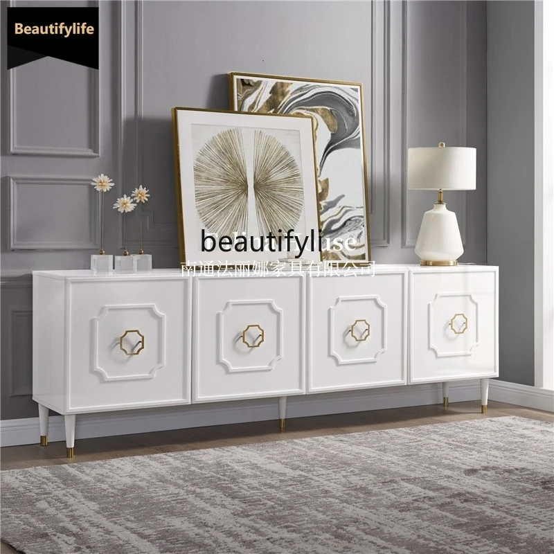 

C06 American Style Light Luxury Solid Wood TV Cabinet Modern Simple Living Room Small Apartment Entryway Cabinet