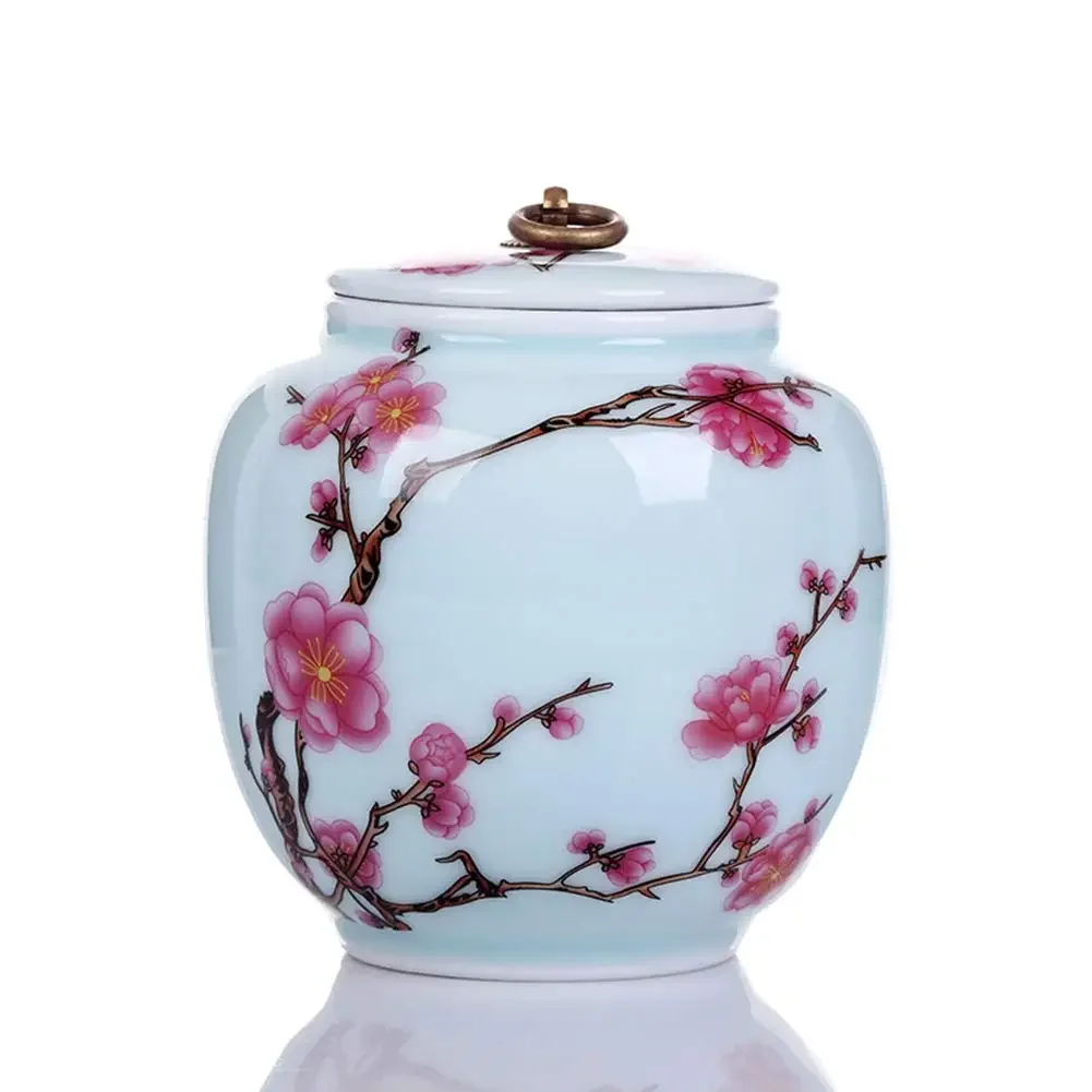 Plum Pattern Medium Cremation Urn, Funeral Urn for Dog Ashes, Cat and Pet Urns