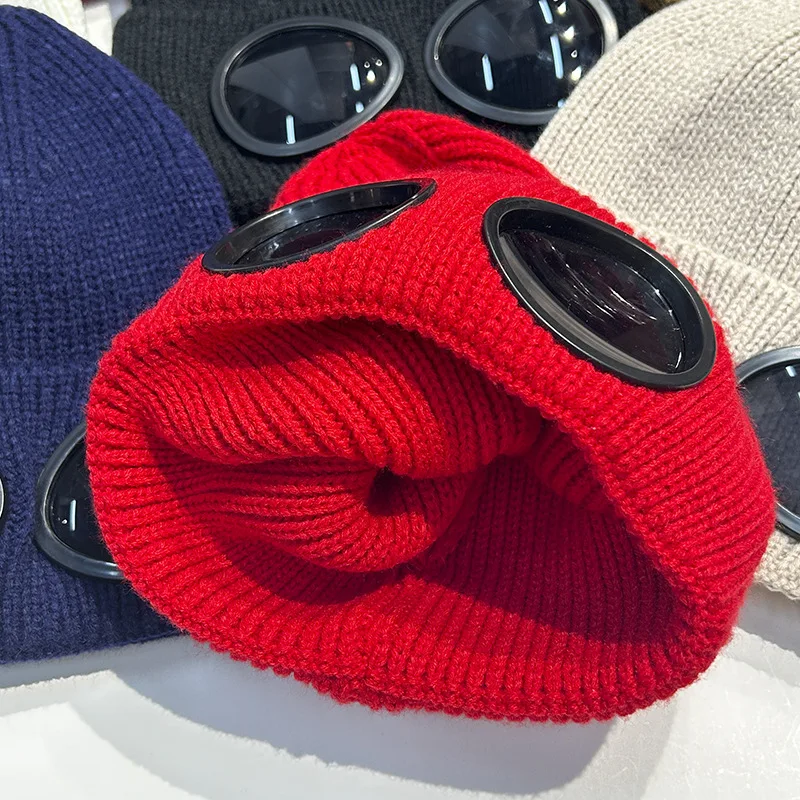 Warm Ski Mask Hats Caps Women Men Winter Windproof Glasses Knitted Beanie Outdoor Ear Protection Sports Cold Caps Garros, image 4