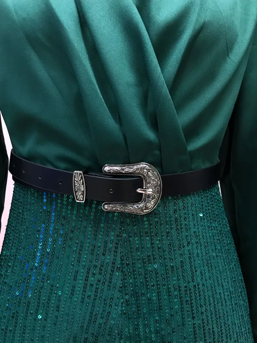 jumpsuit Women Spring Autumn, High-end V-neck Long Sleeved Shirt, Elegant Temperament, Cinched Waist, Sequins, French Wide Legs
