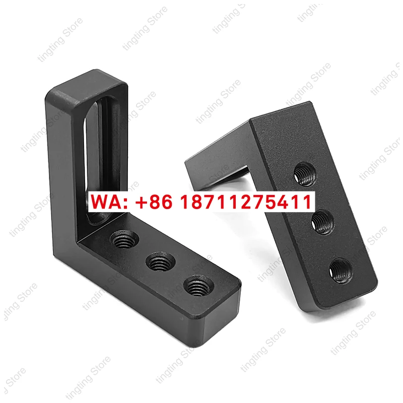 Optical breadboard 90 degree L-shaped support frame, flat bracket, thickened right angle fixator, bent plate