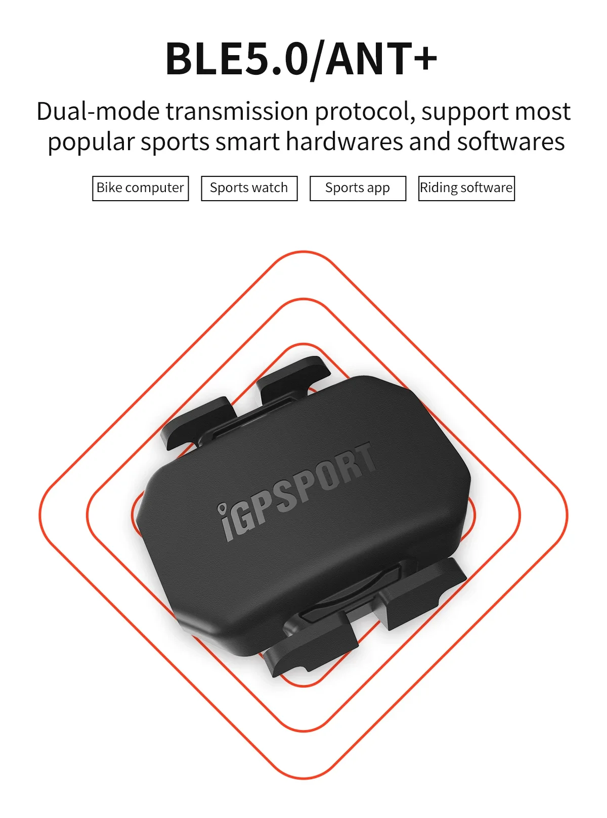 IGPSPORT IGS Geschwindigkeitssensor Trittfrequenzsensor HR40 Herzsensor S80 SPD70 CAD70 Computersensor Halter Halterung Fahrradzubehör – Detail 2