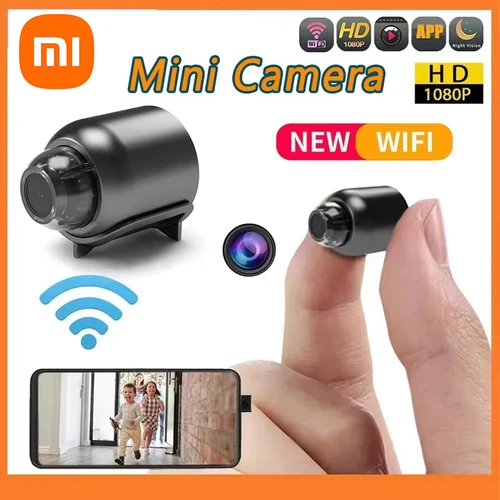 Imagen 1 del producto Xiaomi-cámara de seguridad HD para niñera, vídeo inalámbrico con detección de movimiento, visión nocturna ultrapequeña, cámara para niñera, hogar inteligente