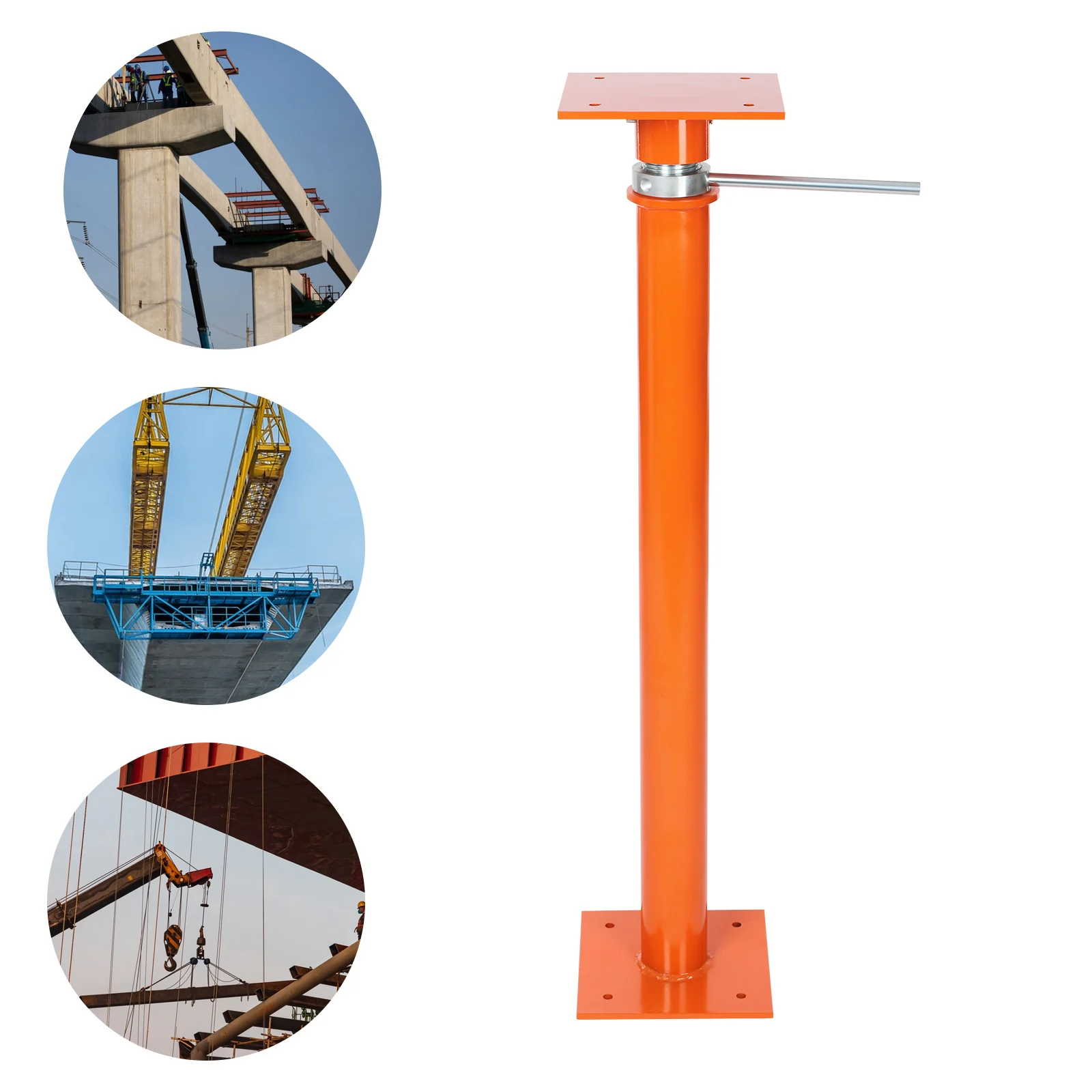 

Height Adjustable Jacking Post Carbon Steel 37in-61in Height Range Jack Column with Reinforced Base for Floor Slab, Bridge & Concrete Beam Support