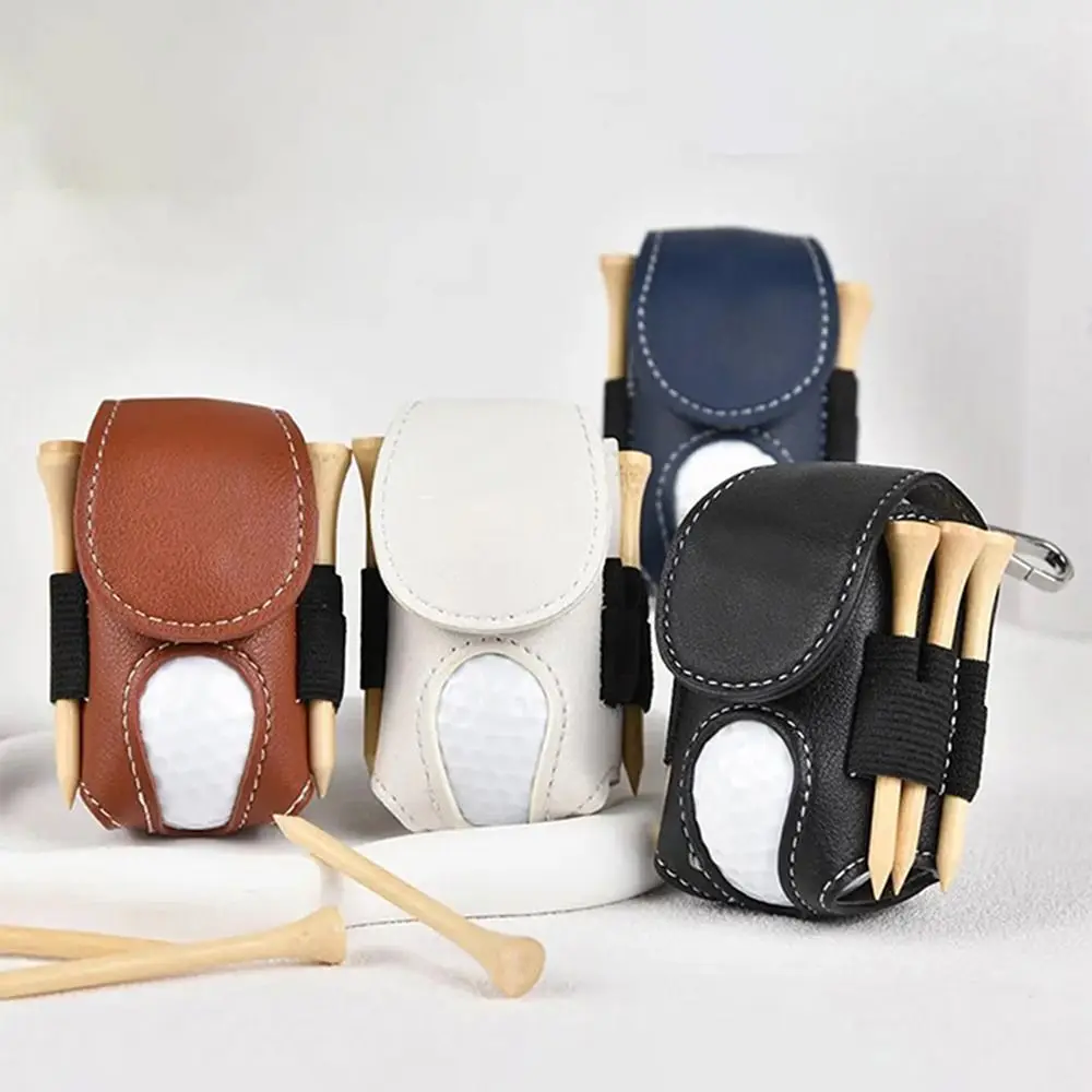 

Портативная водонепроницаемая сумка-чехол для гольф-мячей на пояс, из искусственной кожи, с металлической пряжкой, для набора для гольфа, спортивные товары