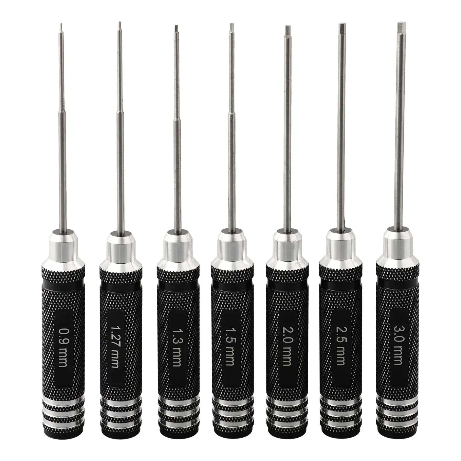 

7pcs Hex Driver Wrench Screwdriver 0.9/1.27/1.3/1.5/2.0/2.5/3.0m Hexagon Wrench Screw Drivers For RC Helicopter Airplane