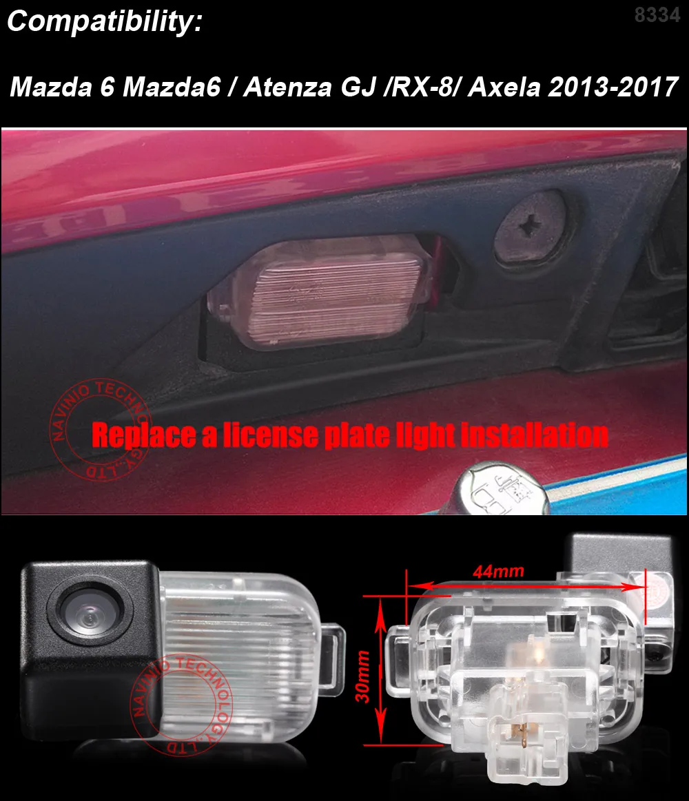For Mazda 6 Atenza GJ RX-8 Axela car reverse camera back up rear view parking HD waterproof
