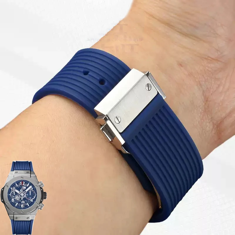 

Rubber watch band for HUBLOT BIG BANG men's watch strap watch soft silicone waterproof and sweat-proof strap 26-19mm