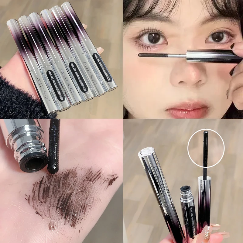 1PC 3D Ultra-fine Small Brush Head Mascara Lengthening Lash Eyelash Extension Eye Lashes Long-wearing Black Brown Color Mascara