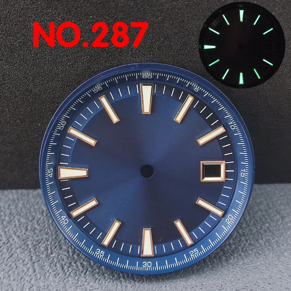 Циферблат для часов с календарем диаметром 33 мм и зеленым светящимся циферблатом, подходит для замены часового механизма Miyota8215