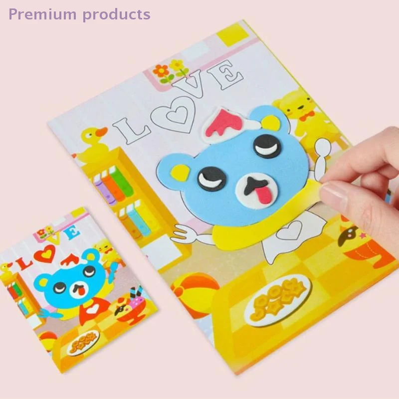 10/20Pcs 3D 입체 붙여 넣기 그림 DIY 만화 동물 퍼즐 어린이를위한 멀티 패턴 스타일 장난감 3D EVA 폼 스티커 선물