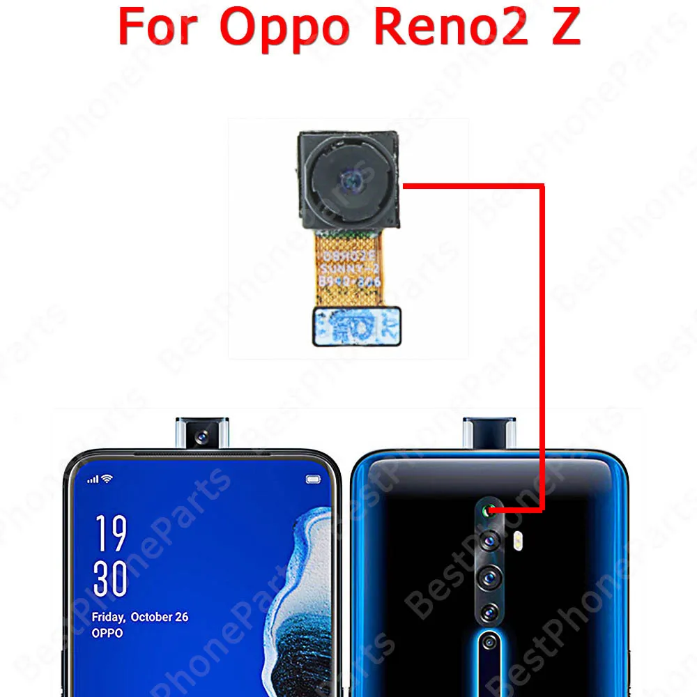 Selfie Rear Back View Big Backside Camera Module For OPPO Reno Reno2 Z Front Camera Replacement Spare Parts Flex Cable