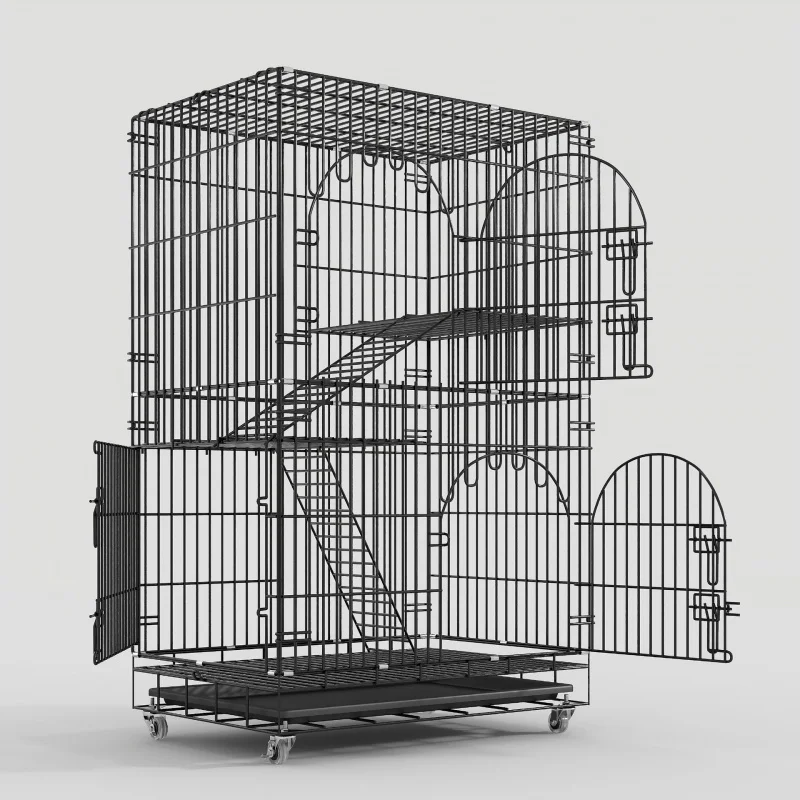 Cat Cage Movable Cat Nest with Toilet Cattery Cat Room Double Layer Three Layers and Four Layers Cat Villa