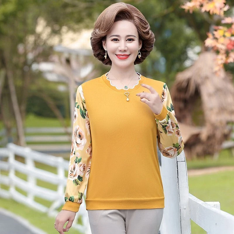 Spring Style Chiffon Blouses Shirts Lady Long Sleeve Female Pullover Autumn Casual O-Neck Patchwork Chiffon Blusas Tops