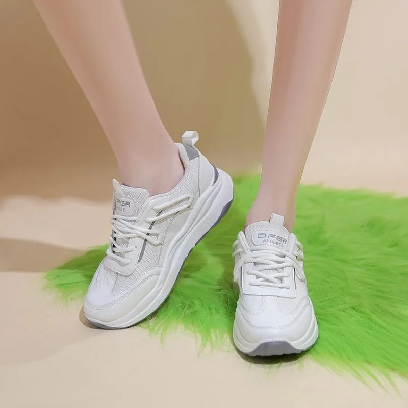sneakers women trends 2024 Casual  Summer Comfortable Breathable Platform Shoes Fashion Women Lace-up mesh Shoe zapatillas mujer