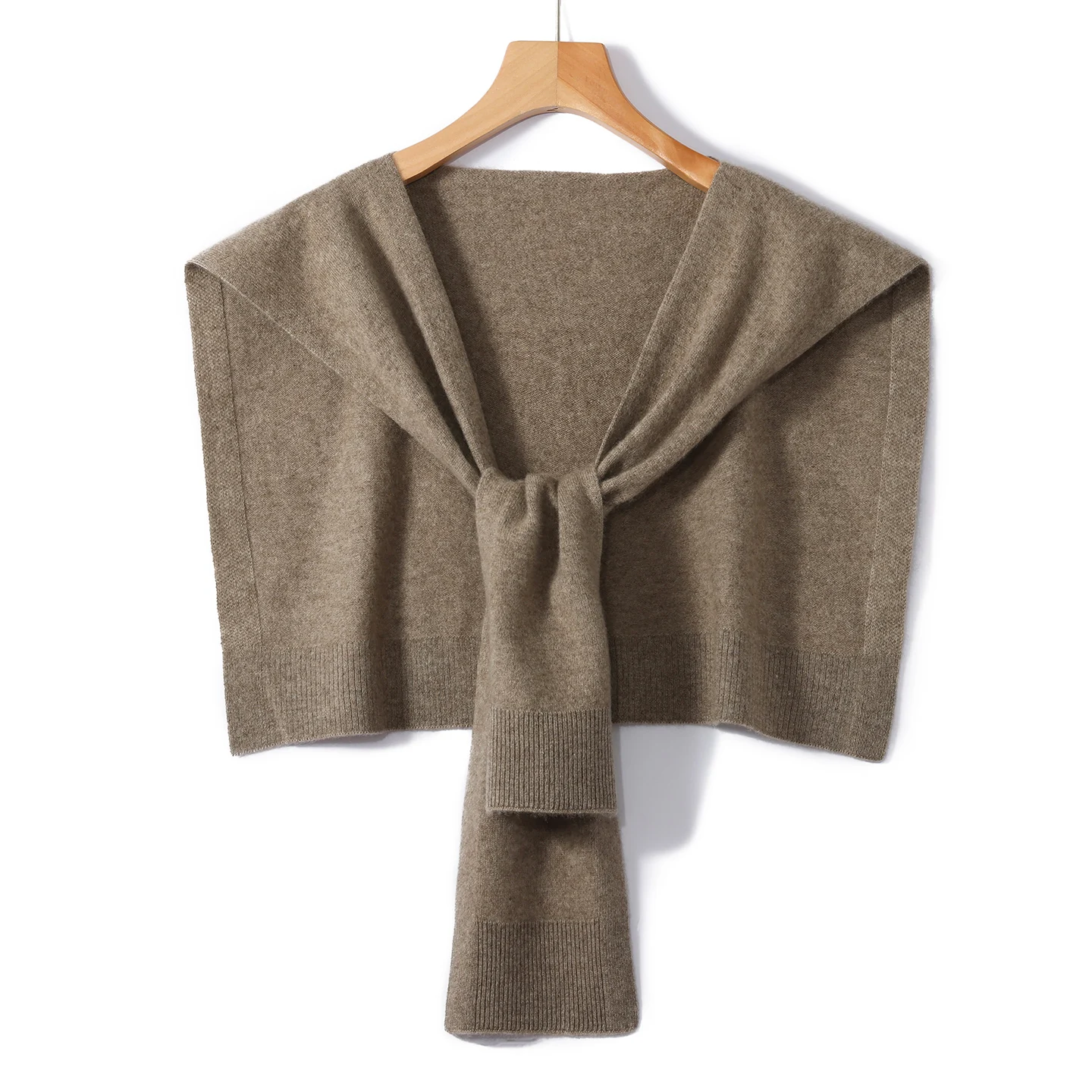 

Spring Autumn Ladies 100% Merino Wool Shawl Scarf for Back Protection Age-Reducing Korean Style Soft Warm Cashmere Wraps