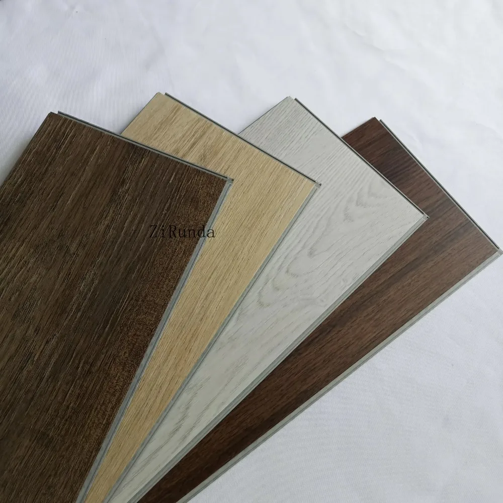 カスタマイズ版 モダン 100% オフィス向け ハードコア SPC プラスチックフロア 防水 エンボス加工 木目調