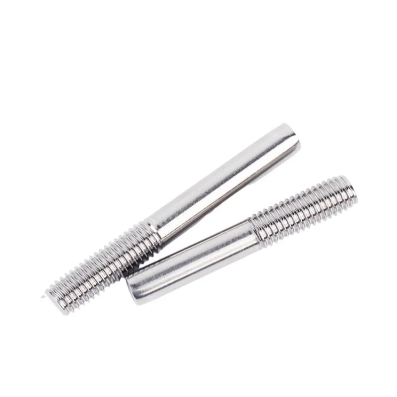 M3 M4 M5 M6 304 Stainless Steel Single Head Bolts Stud Extension Rod Half Thread Single Head Threaded Rods