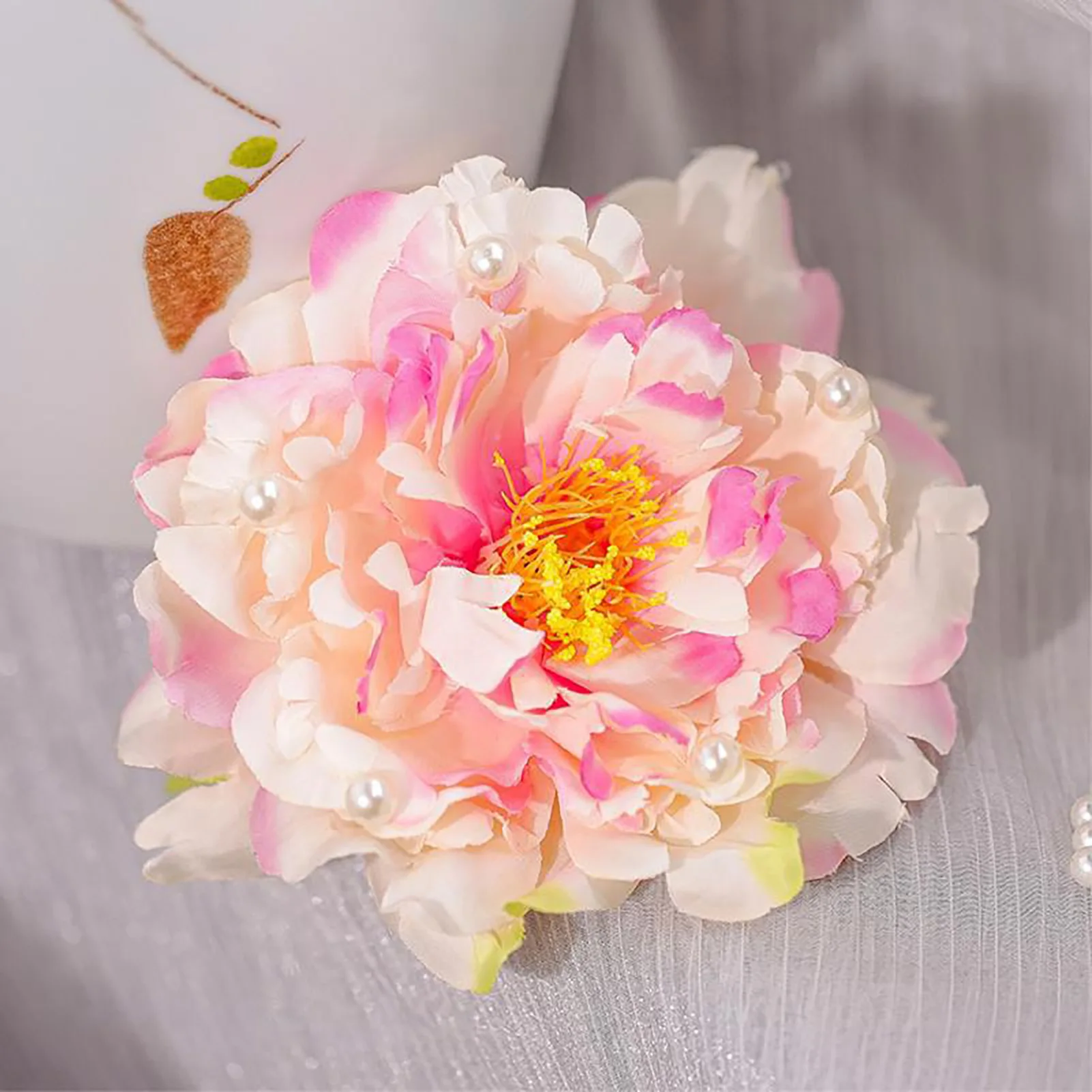 Ancient Style Silk Flower Hair Clips with Non-fading Elegant Flower Shape for Bridesmaid Wedding Dating Shopping