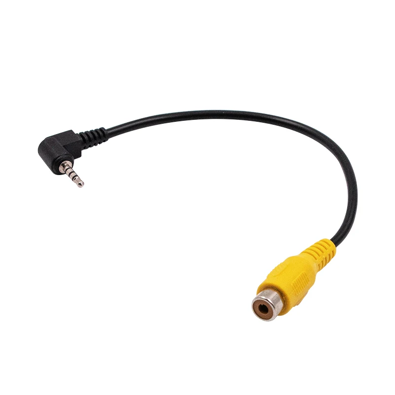 2.5MM Jack Stereo Male Plug To RCA Female Adapter Cable For GPS AV-In Converter Video Black Cable Newest