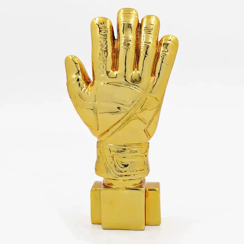 Customized Goalkeeper Gloves, Resin Trophy, Ball Award, Fans Souvenirs, Gold, Silver, Copper, Safe Package, Home Decoration, 1Pc