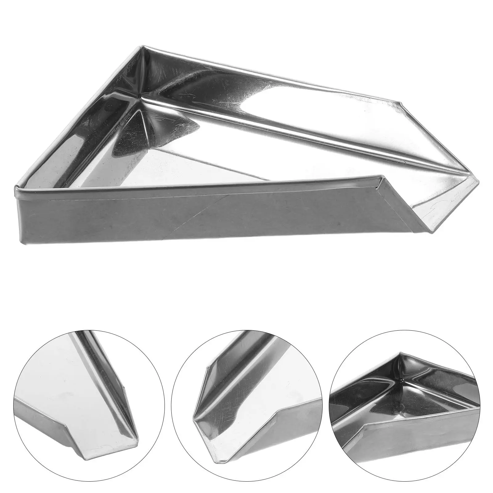 Stainless Steel Triangular Pill Organizer Tray Pharmacy Pill Dispensing Pan Clinic Medicine Sorting Tool Small Parts Sorting Pan
