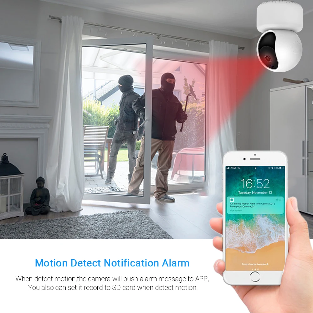 1080P 5G WIFI Camera Yoosee APP Two Way Audio Pan Tilt Security Protection Wireless MINI Smart Home Camera