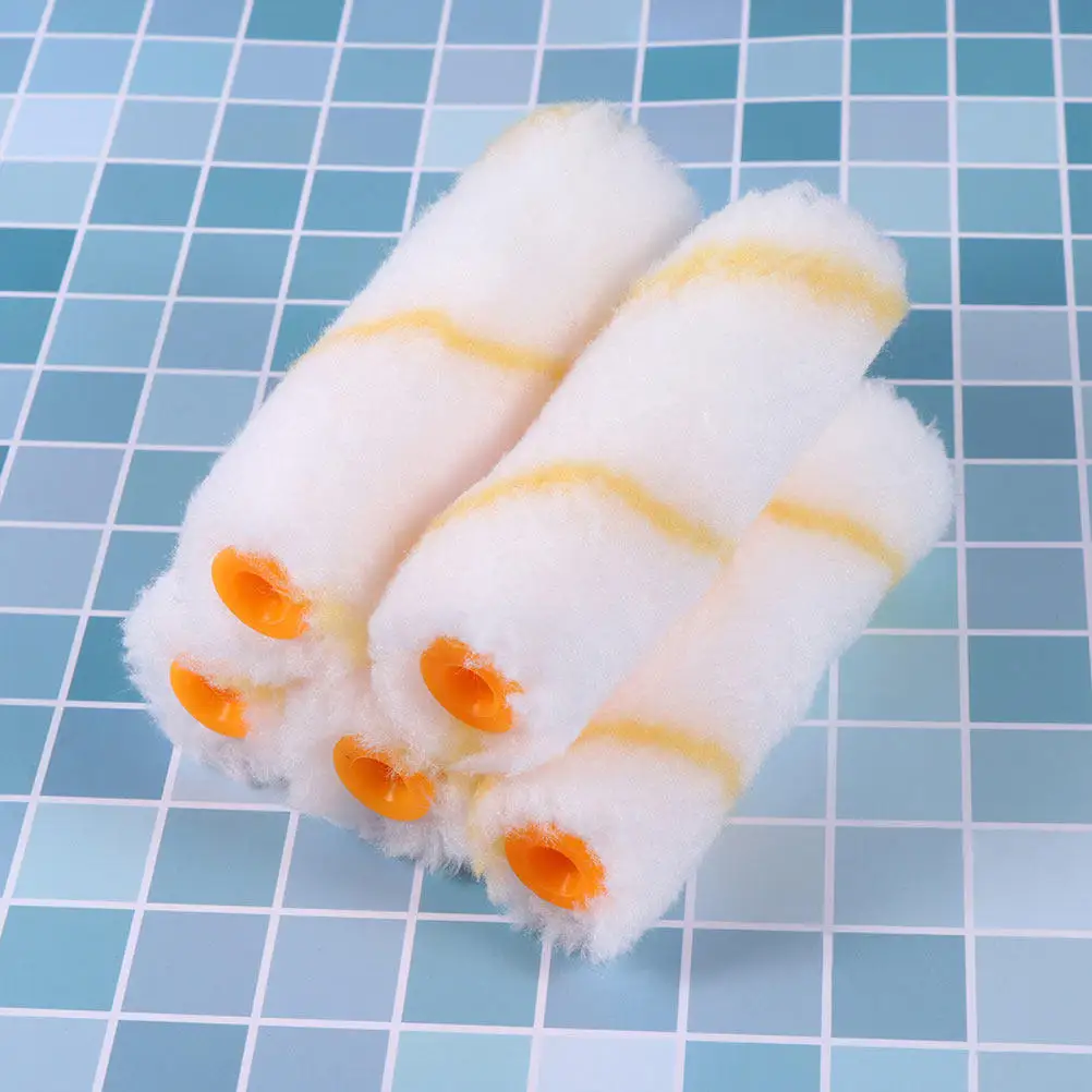 48Pcs Oil Paint Roller Covers High Quality Mini Rollers 4 Inch for Powder Bathroom Kitchen Walls Home Repair Tools