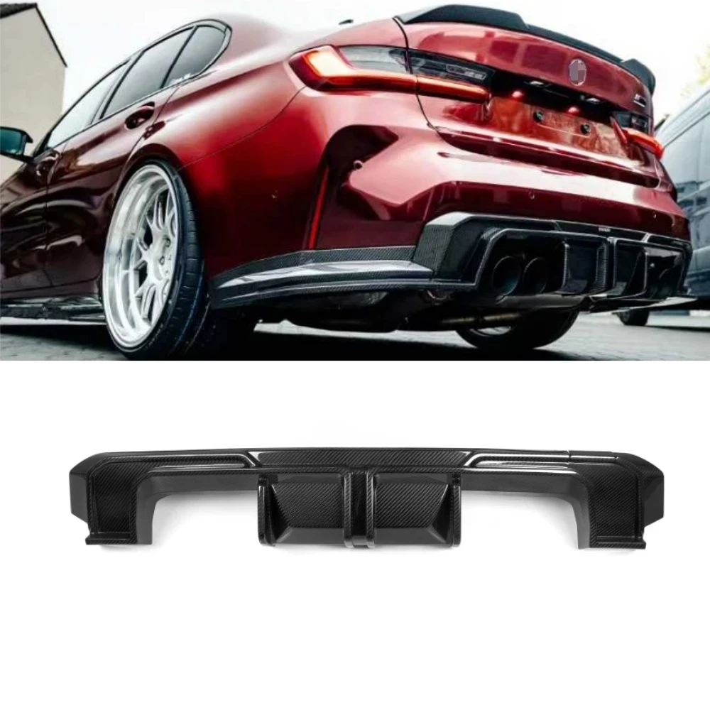 

NEW Dry Carbon Fiber SQ Style Rear Bumper Diffuser Without LED Light for BMW M3 G80 4-door/M4 2-door G80 G82 G83 Rear Diffuser