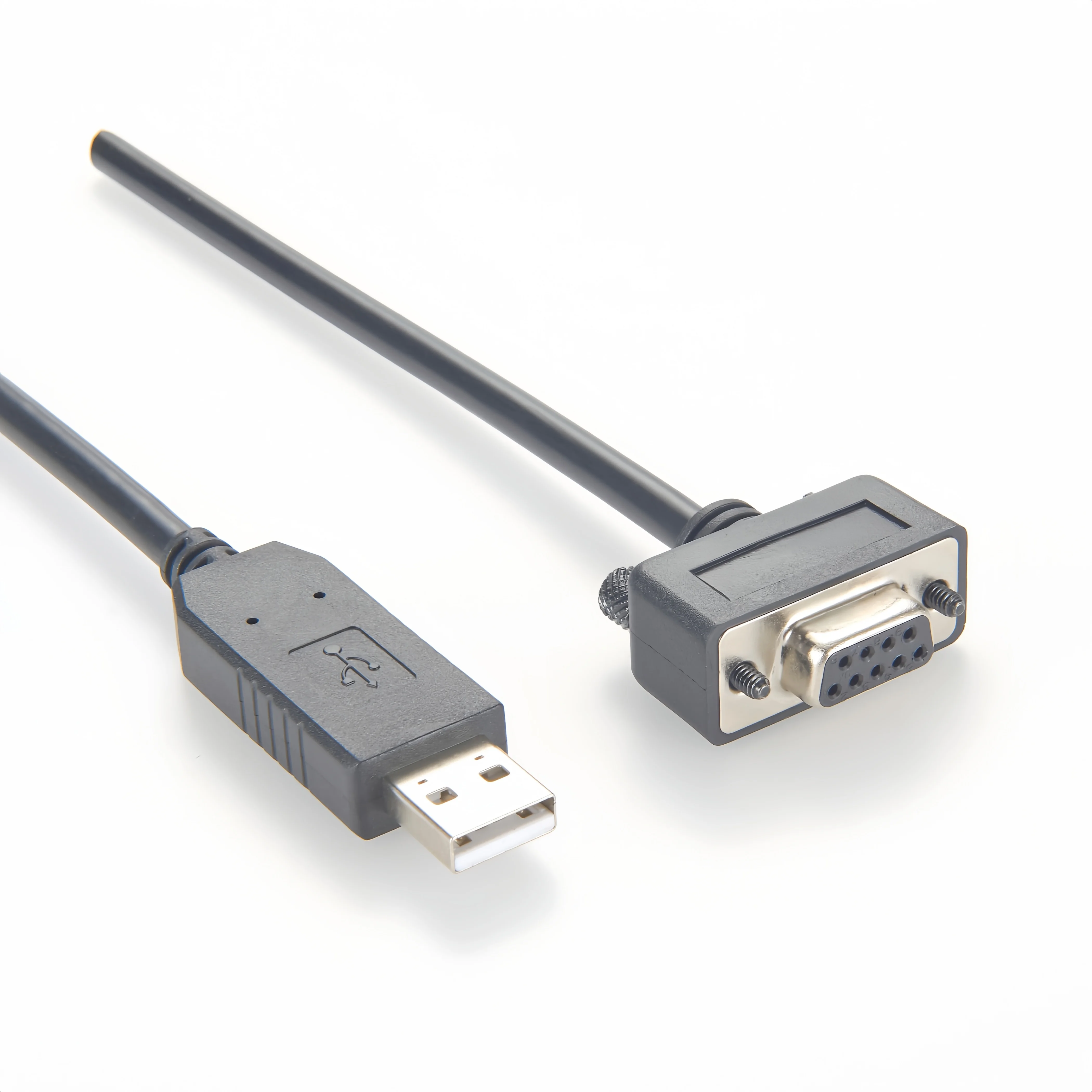 USB to RS232 Serial Cable with Low Profile DB9 Slim RS232 DB9 Female Serial Adapter Cable with FTDI Chip USB to COM Port Cable