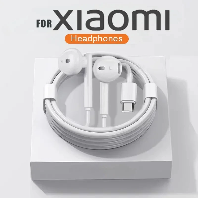 For Xiaomi Headphones Xiaomi Mi 14 13 12 11 in-ear Earphones Redmi Note 10 9 8 7 Type C 3.5mm Wired Headset Phone Accessories