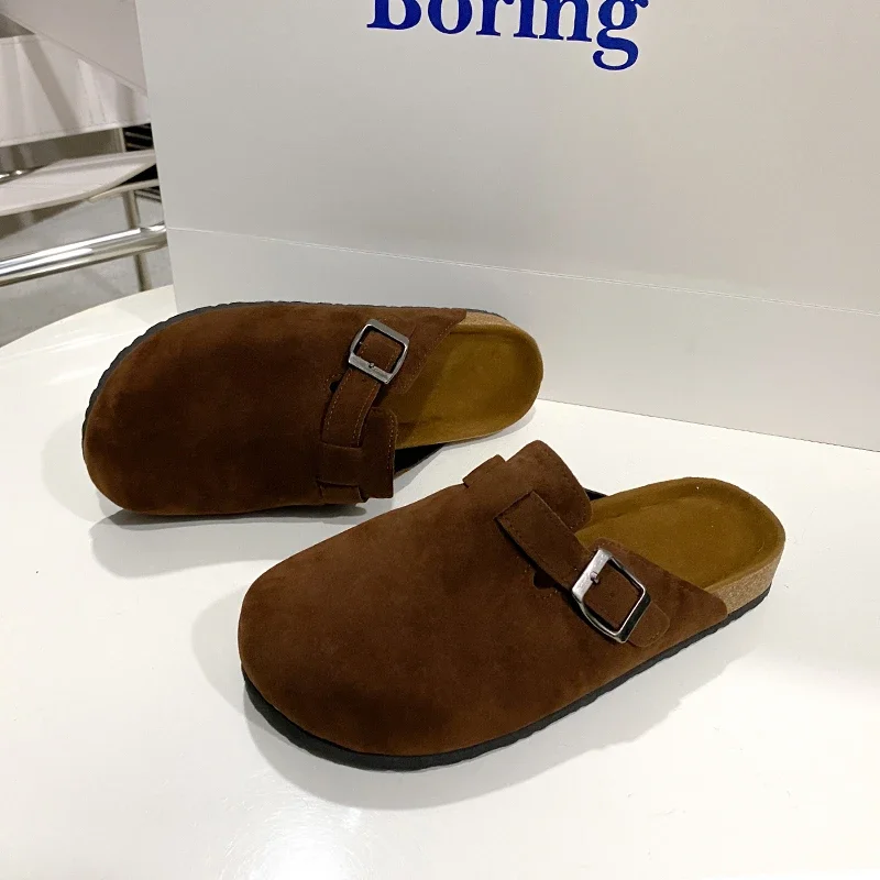 2025 nueva moda Primavera otoño zapatos de suela blanda para hombres y mujeres Sandalias planas para mujeres zapatillas de playa Mueller pisos