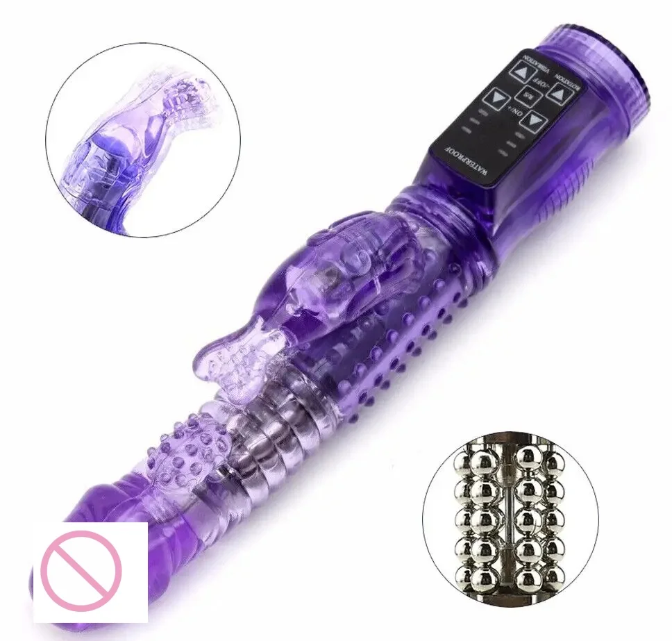 Rabbit Vibrator G-spot Dildo Vibe Waterproof Massager Sex Toys for Women Female