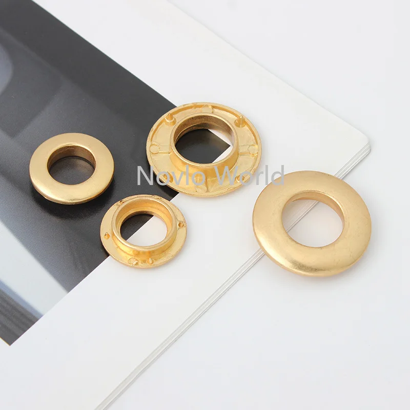 10-50 Stuks 8Mm 11Mm 14Mm Stain Gold Geduwd Oogje Grommets Tas Ketting Metalen Druk Ronde grommet