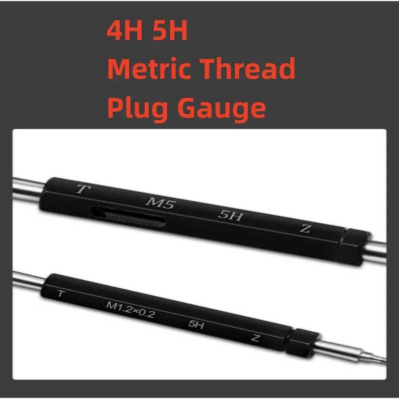 Calibrador de acero piezas, herramienta Métrica de rosca fina de alta calidad, 1 M0.8-M12, 4H/5H, M0.8M1 2M3M4M6M8M10M12